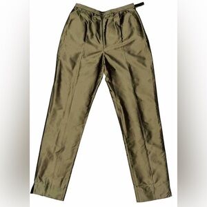 Carlisle Green Silk Dress Pants Women’s Size 8